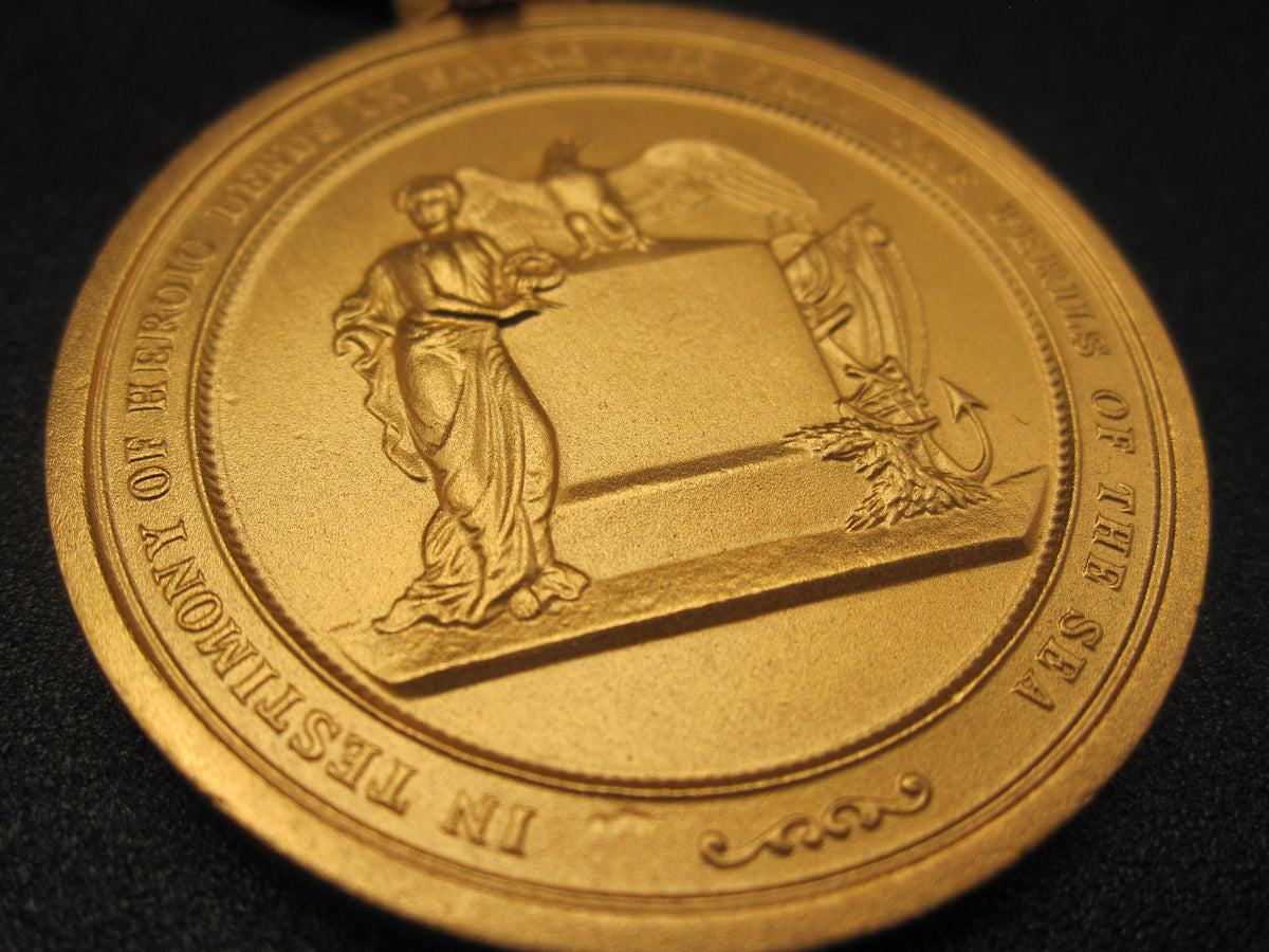H.W.  - -   Lifesaving Medal in Gilt / Gold