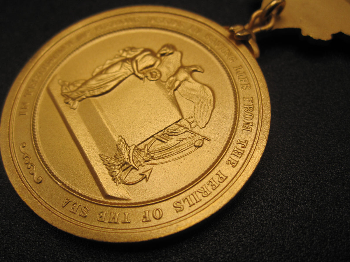H.W.  - -   Lifesaving Medal in Gilt / Gold