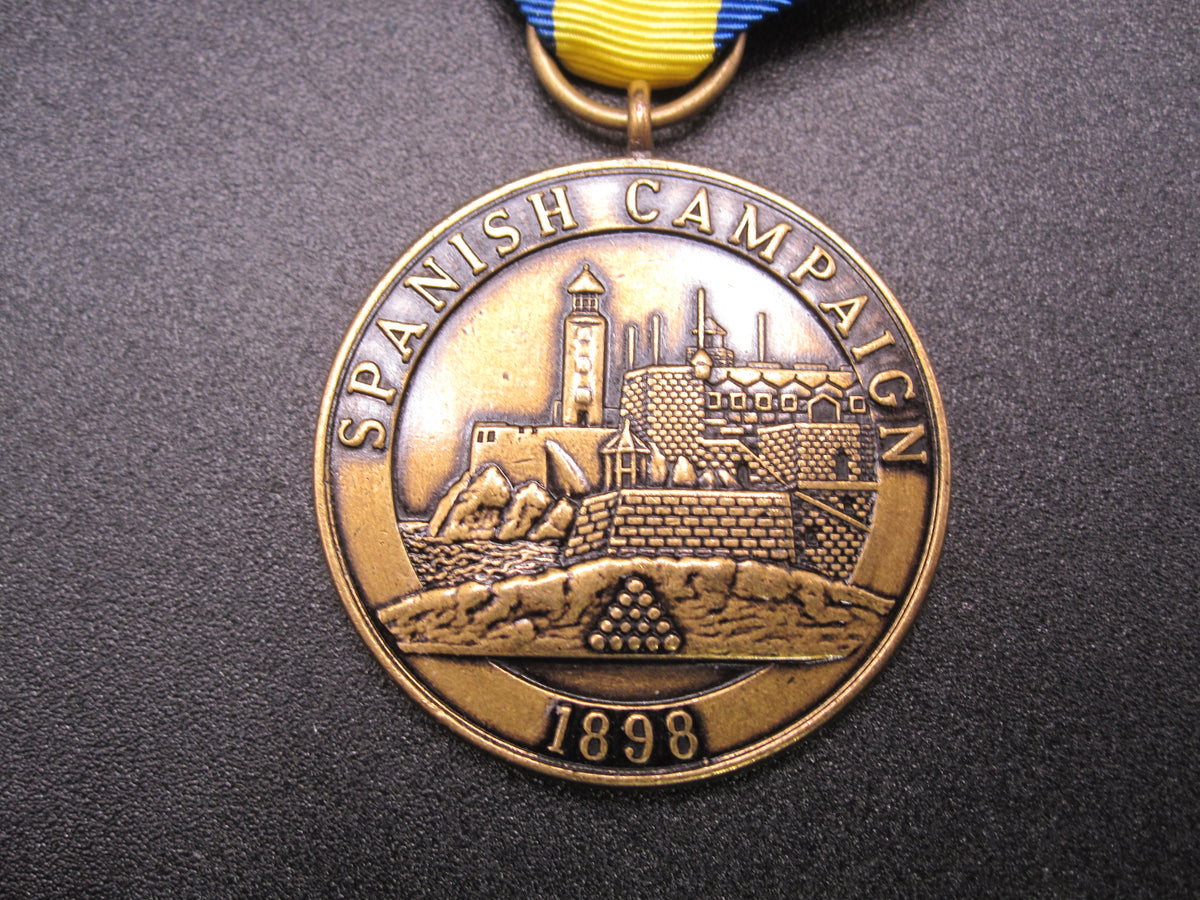 H.W.  - -    Spanish Campaign Medal 1898  -NAVY-