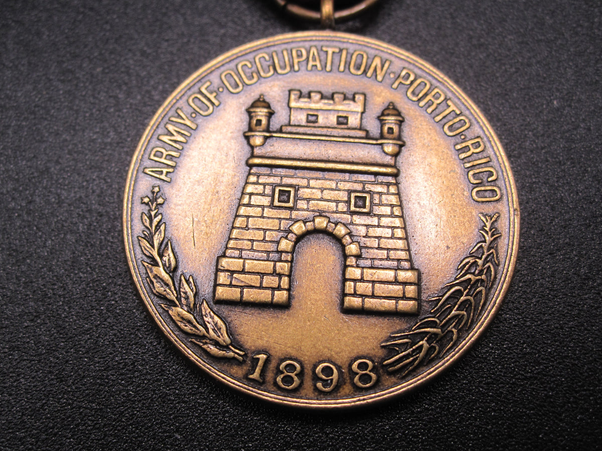 H.W.  - -    Puerto Rico Occupation Medal 1898 -ARMY-