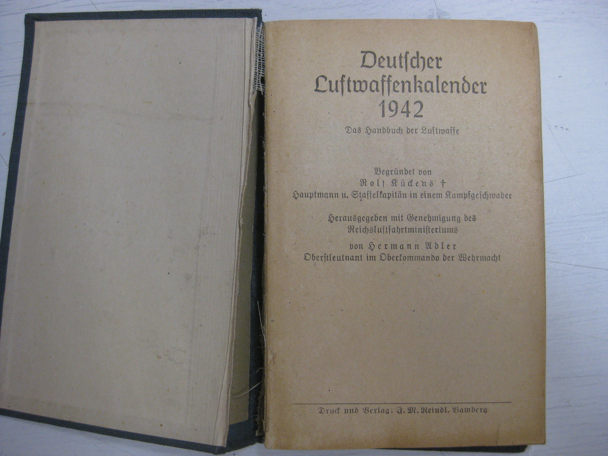 Buch Deutscher Luftwaffenkalender 1942