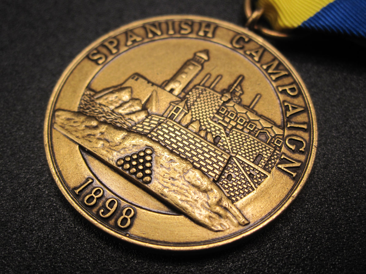 H.W.  - -    Spanish Campaign Medal 1898  -Marine Corps-