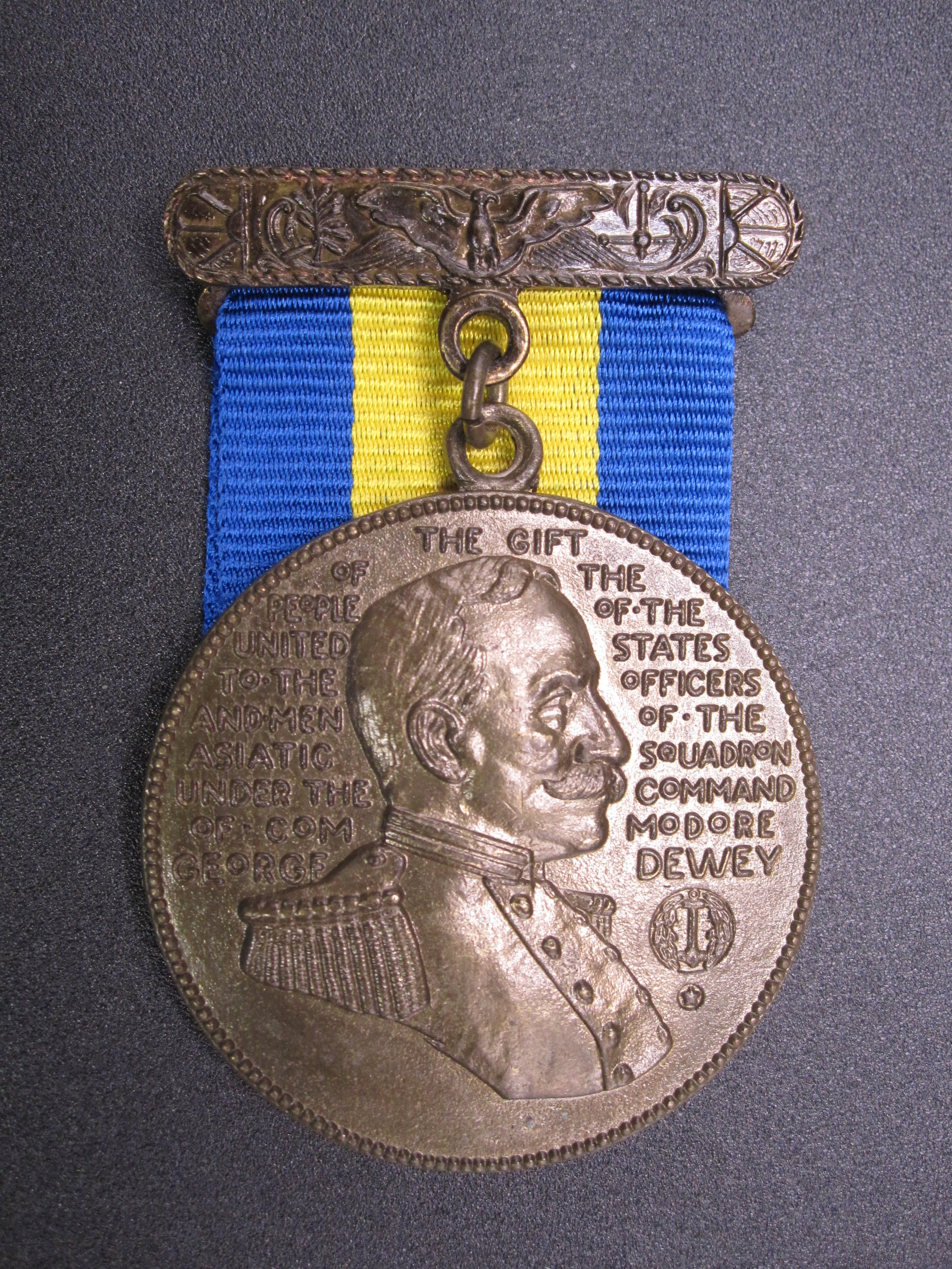 H.W.  - -    Dewey Battle of Manila Bay Medal / USS OLYMPIA