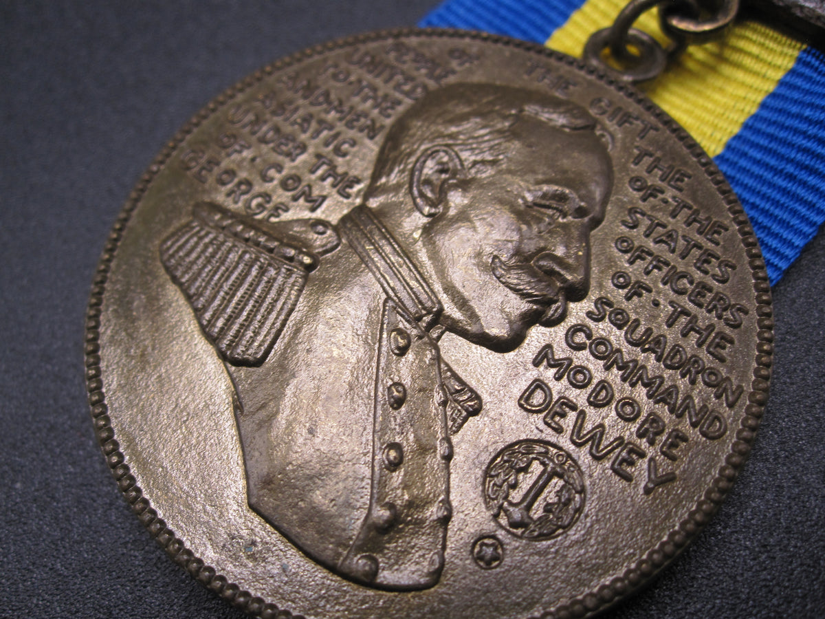 H.W.  - -    Dewey Battle of Manila Bay Medal / USS OLYMPIA