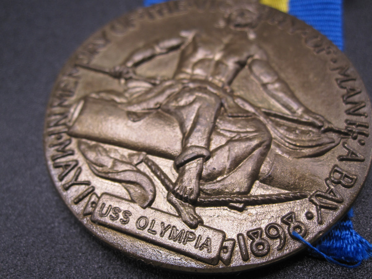 H.W.  - -    Dewey Battle of Manila Bay Medal / USS OLYMPIA
