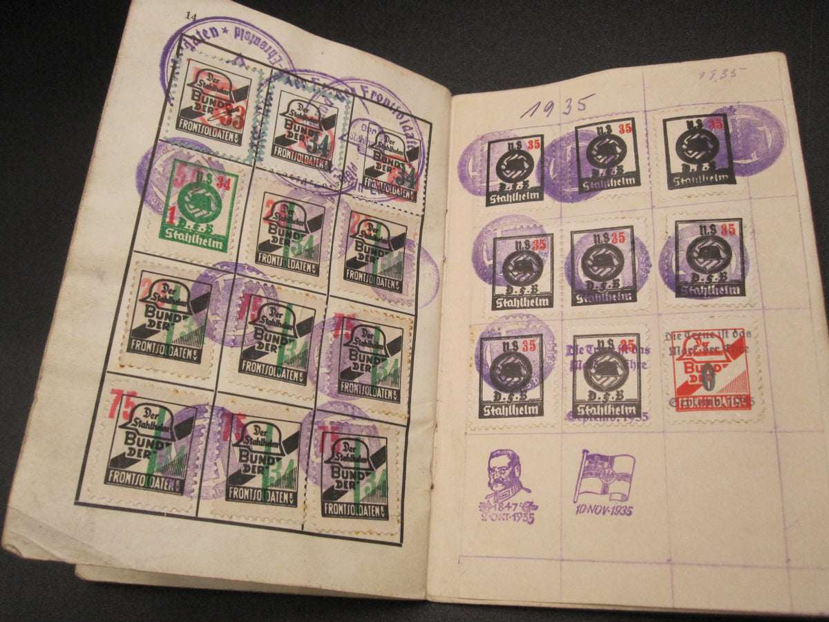 Mitgliedsbuch &amp; Personalausweis Stahlhelmbund 1931 - 1934 KÖLN