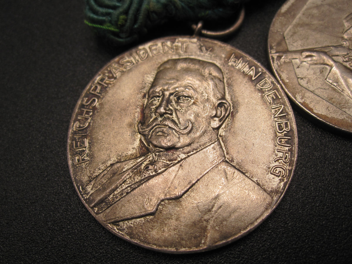 6 Alte Jagdabzeichen jagdliche Schützenorden Schützenmedaille 1927 &amp; 1928 echtes SILBER