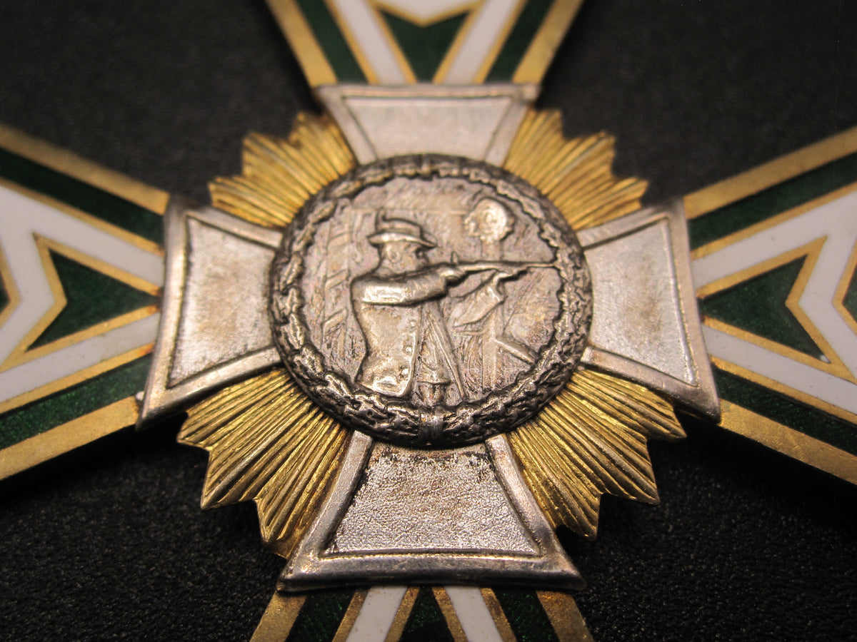 6 Alte Jagdabzeichen jagdliche Schützenorden Schützenmedaille 1927 &amp; 1928 echtes SILBER