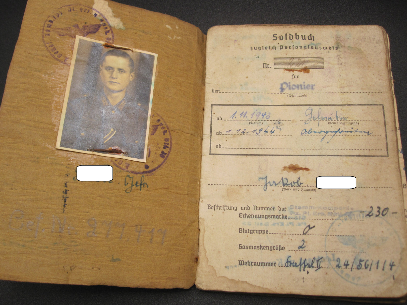 Soldbuch Pioniertruppe