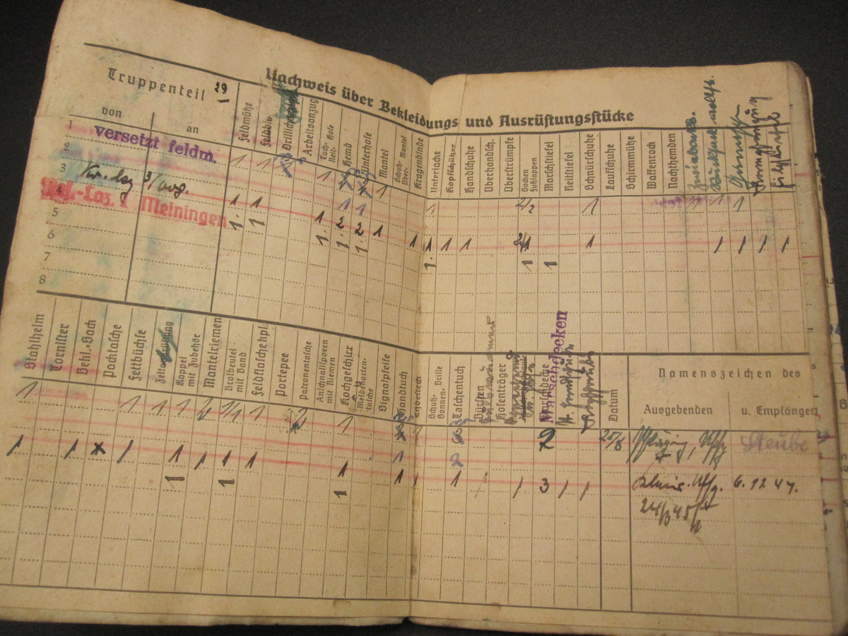 Soldbuch Pioniertruppe