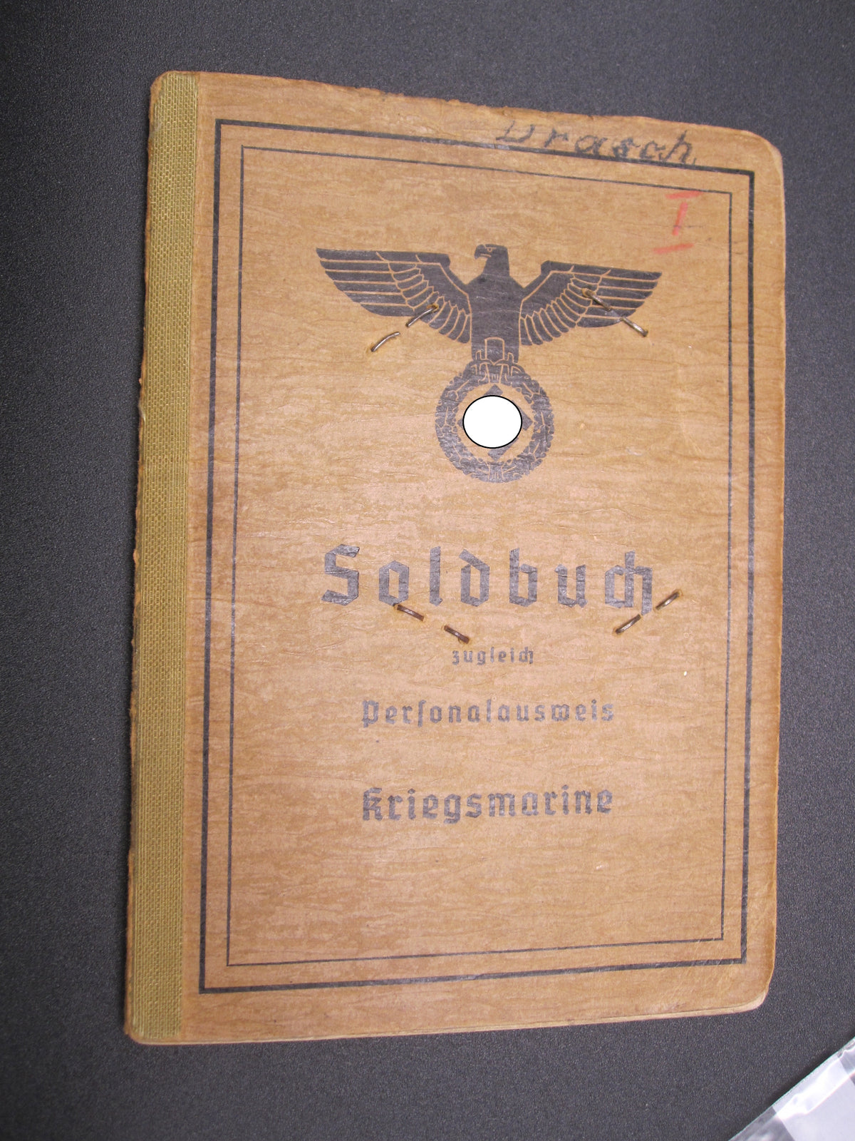 H.W.   -  -   Soldbuch Kriegsmarine Atlantikküste Zerstörer Kriegsabzeichen