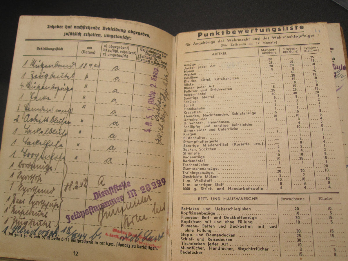 H.W.   -  -   Soldbuch Kriegsmarine Atlantikküste Zerstörer Kriegsabzeichen