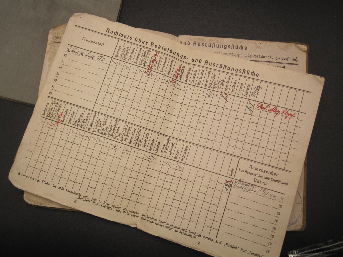 H.W.  -  -   Wehrpaß &amp; Soldbuch  KURLANDBAND