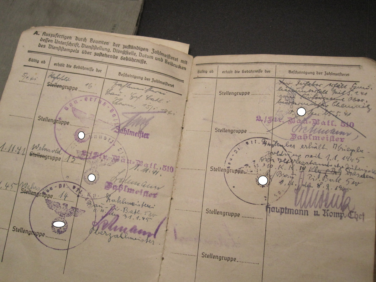 H.W.  -  -   Wehrpaß &amp; Soldbuch  KURLANDBAND