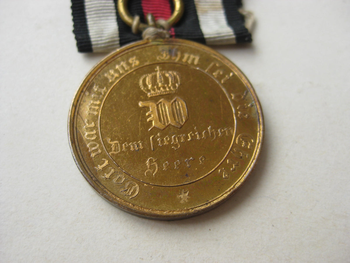 Medaille KDM Kriegsdenkmünze 1870-71 für Kämpfer / Spangenstück