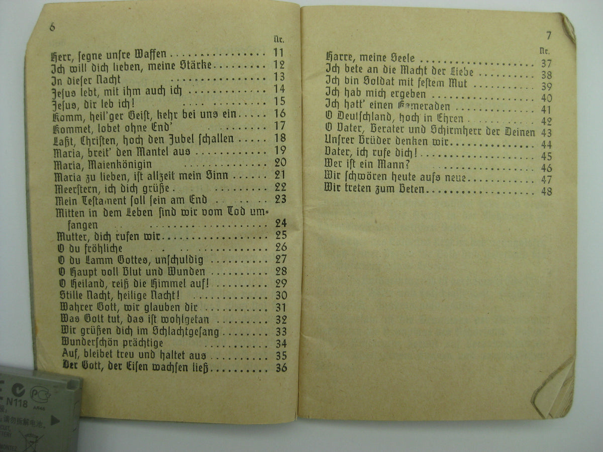 Katholisches Feldgesangbuch Deutschland 2.Weltkrieg 3.Reich