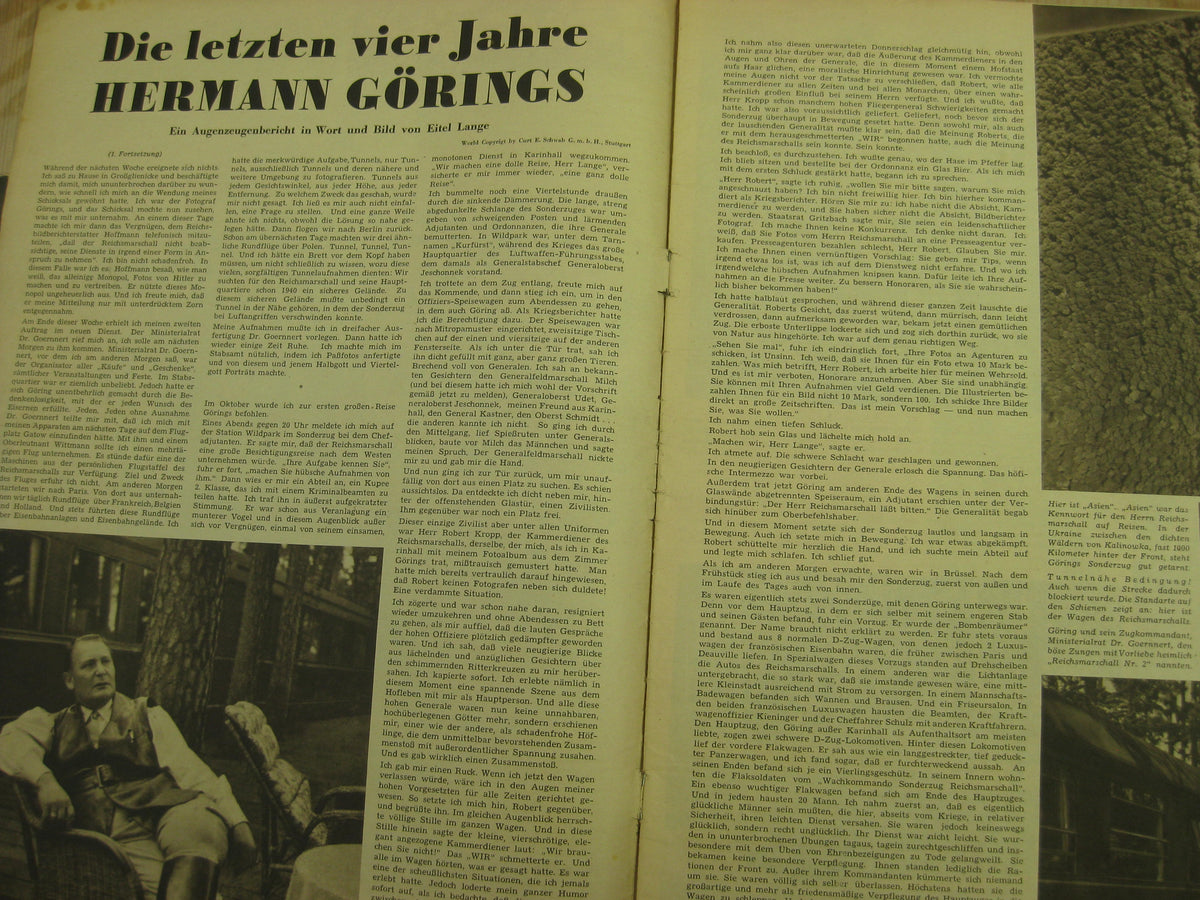 4 x Zeitschrift PINGUIN von 1950 Hermann Göring  !Sehr selten!