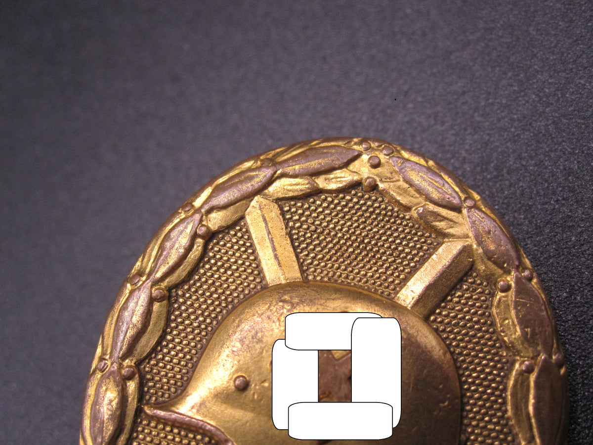 Verwundetenabzeichen 1939 in Gold 100% Original