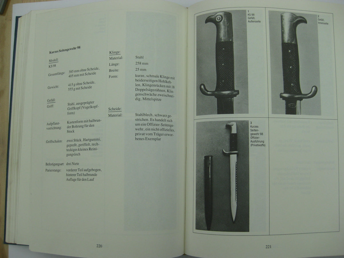Blankwaffenkatalog Buch Preußisch-deutsche Seitengewehre 1807 - 1945 Band1