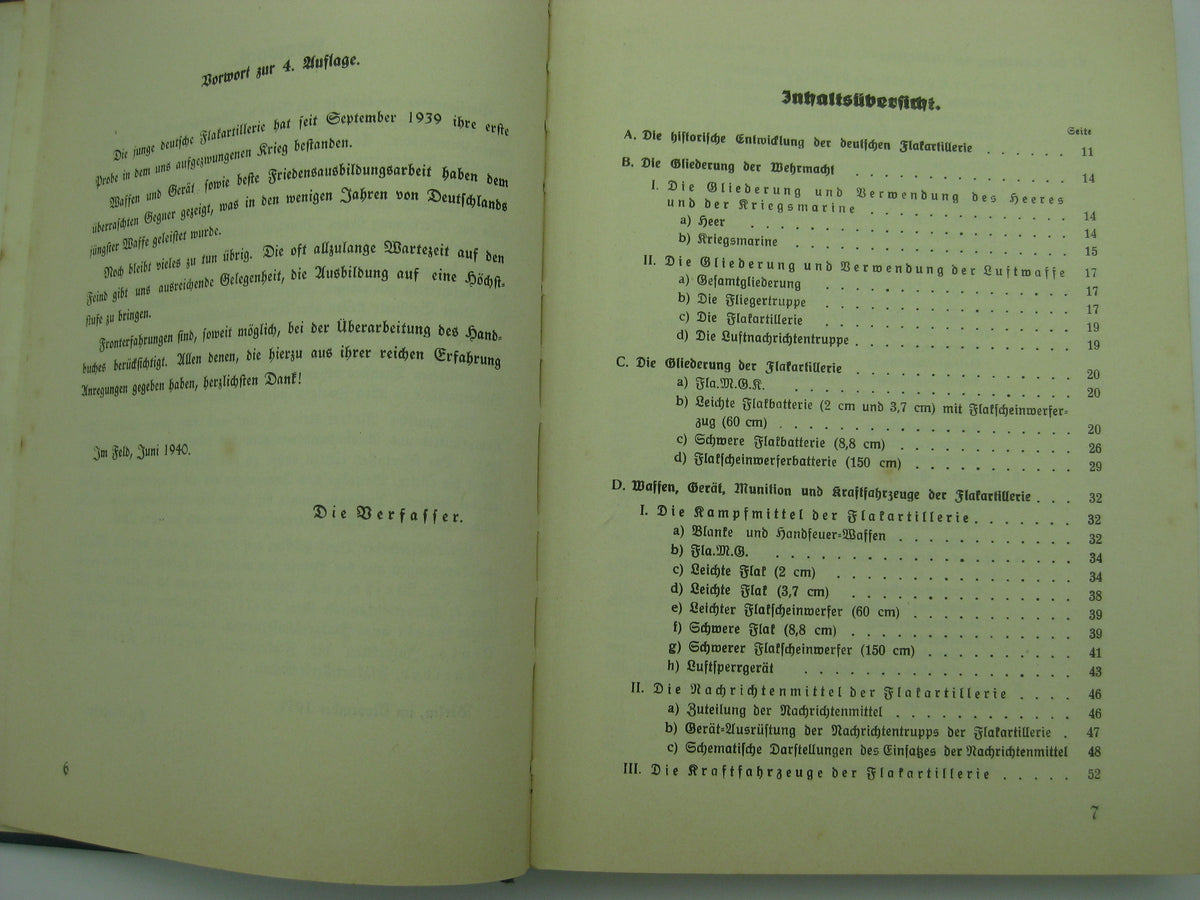 Originalausgabe Buch Der Unterführer der Flakartillerie