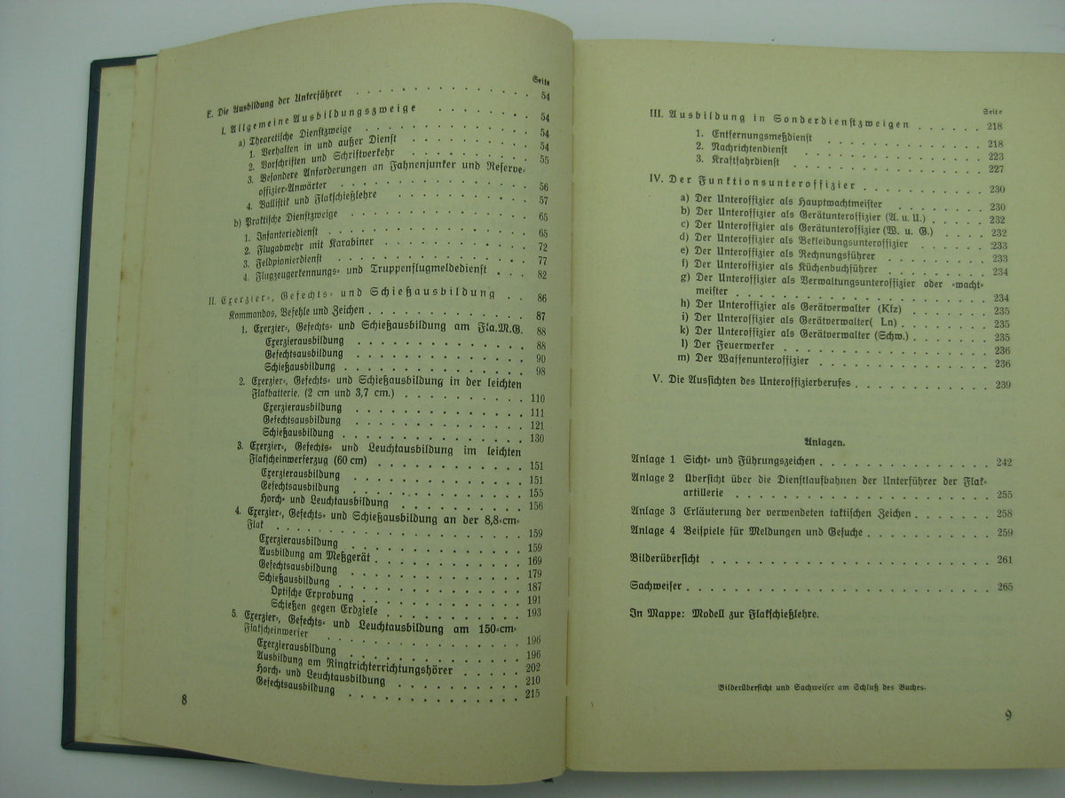 Originalausgabe Buch Der Unterführer der Flakartillerie