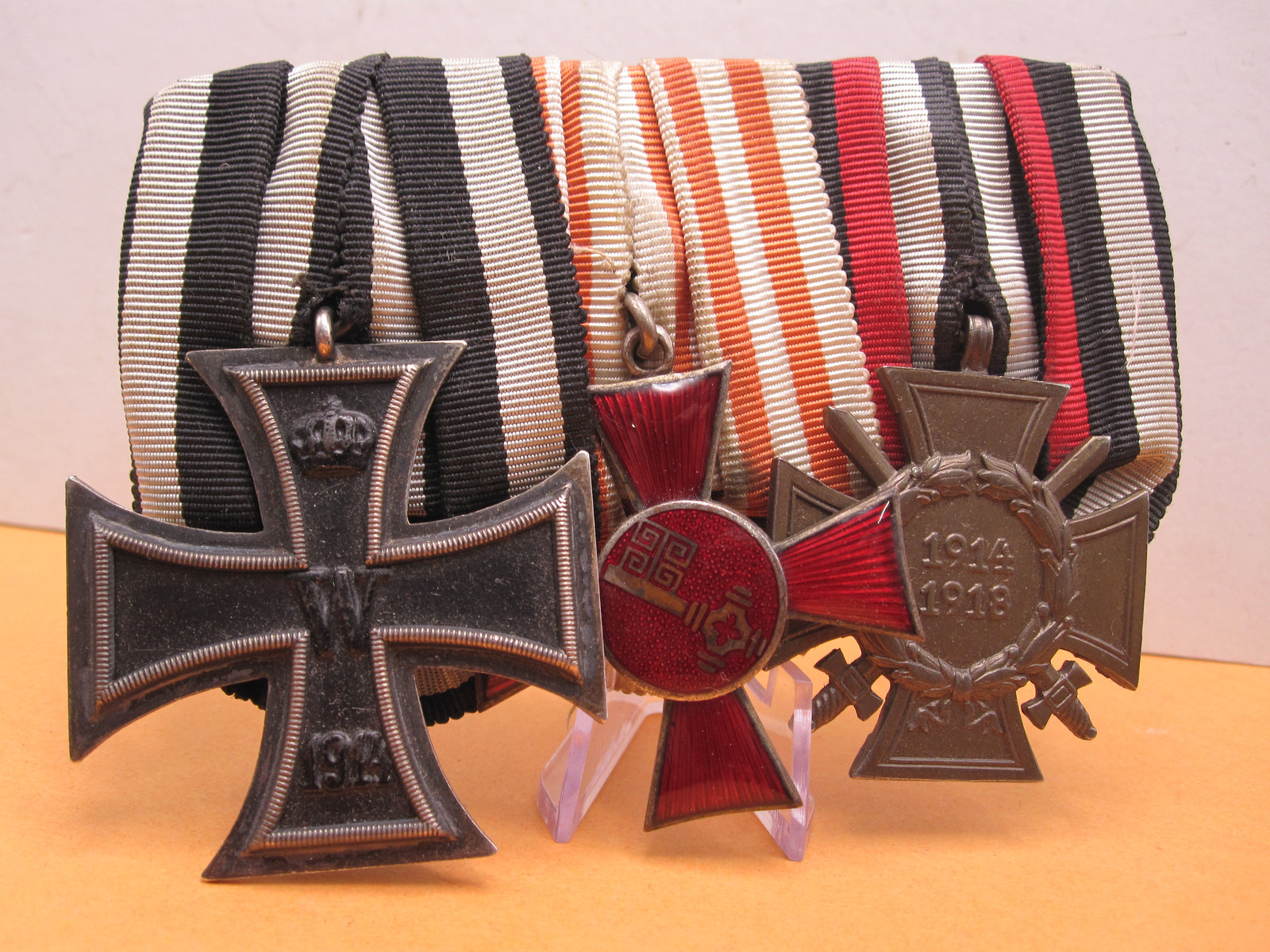 3er  Ordensspange Eisernes Kreuz 2.Klasse 1914 & Bremer Hanseatenkreuz