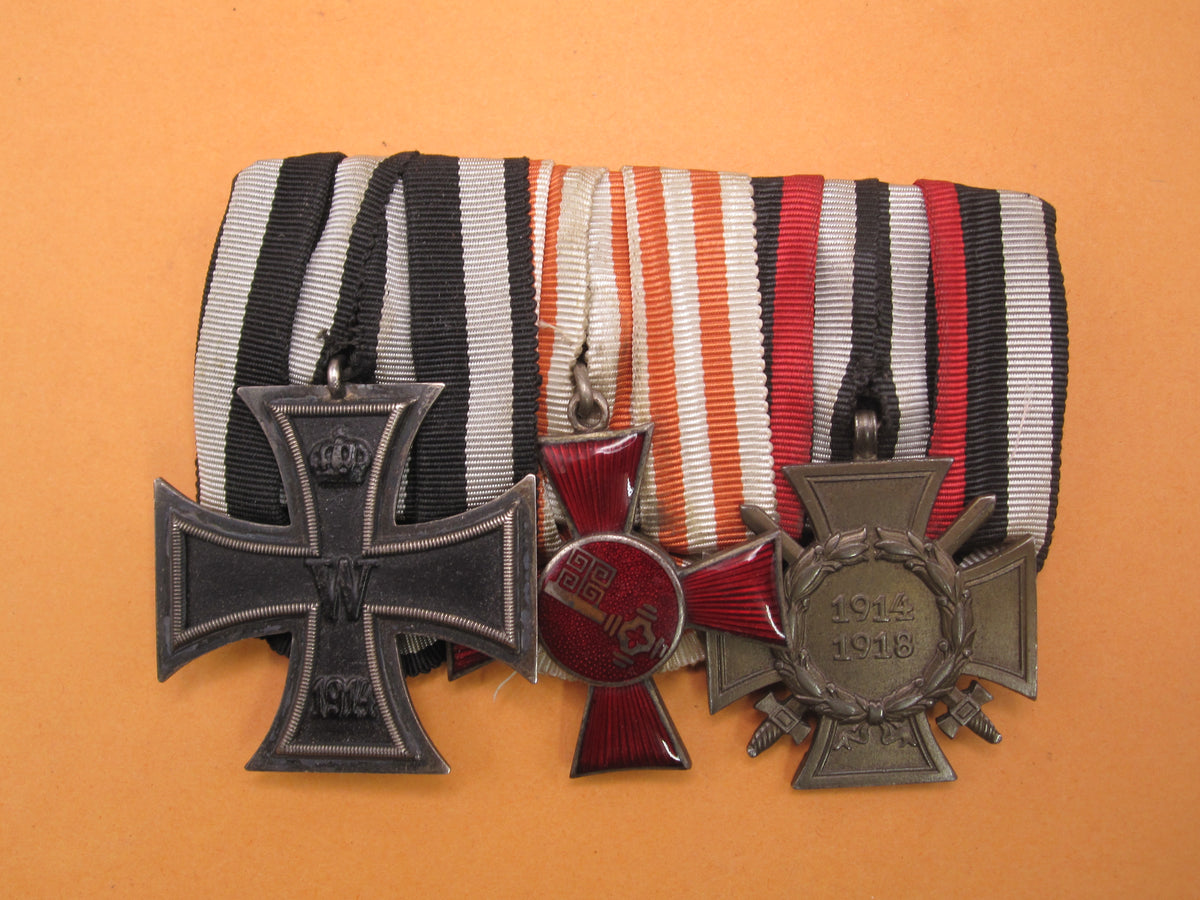 3er  Ordensspange Eisernes Kreuz 2.Klasse 1914 &amp; Bremer Hanseatenkreuz