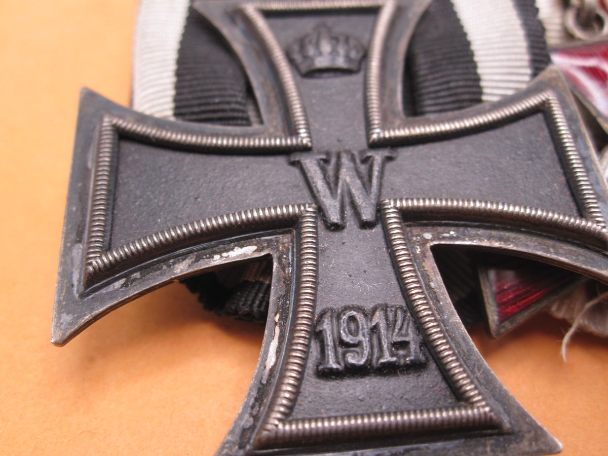 3er  Ordensspange Eisernes Kreuz 2.Klasse 1914 &amp; Bremer Hanseatenkreuz