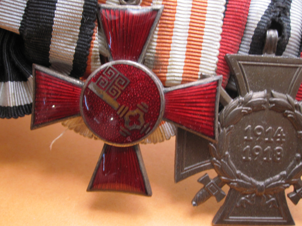 3er  Ordensspange Eisernes Kreuz 2.Klasse 1914 &amp; Bremer Hanseatenkreuz