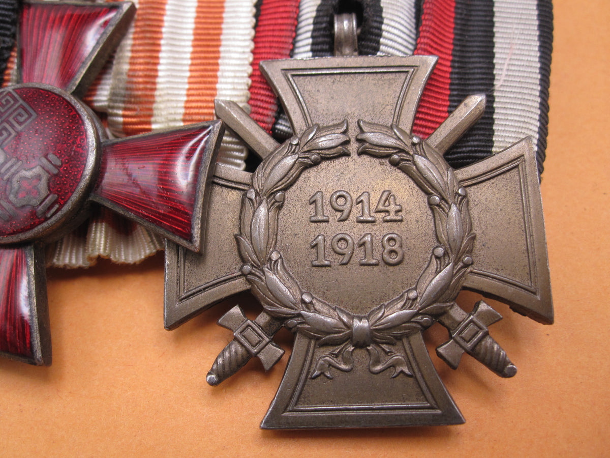 3er  Ordensspange Eisernes Kreuz 2.Klasse 1914 &amp; Bremer Hanseatenkreuz