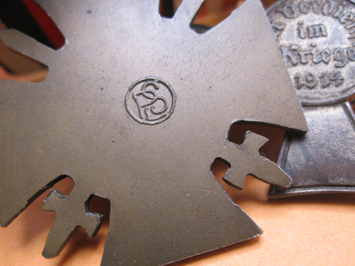 3er  Ordensspange Eisernes Kreuz 2.Klasse 1914 &amp; Bremer Hanseatenkreuz