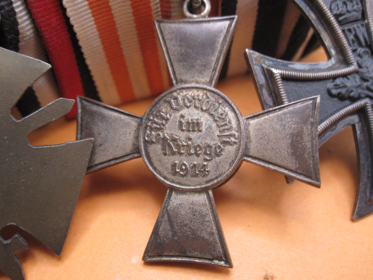 3er  Ordensspange Eisernes Kreuz 2.Klasse 1914 &amp; Bremer Hanseatenkreuz