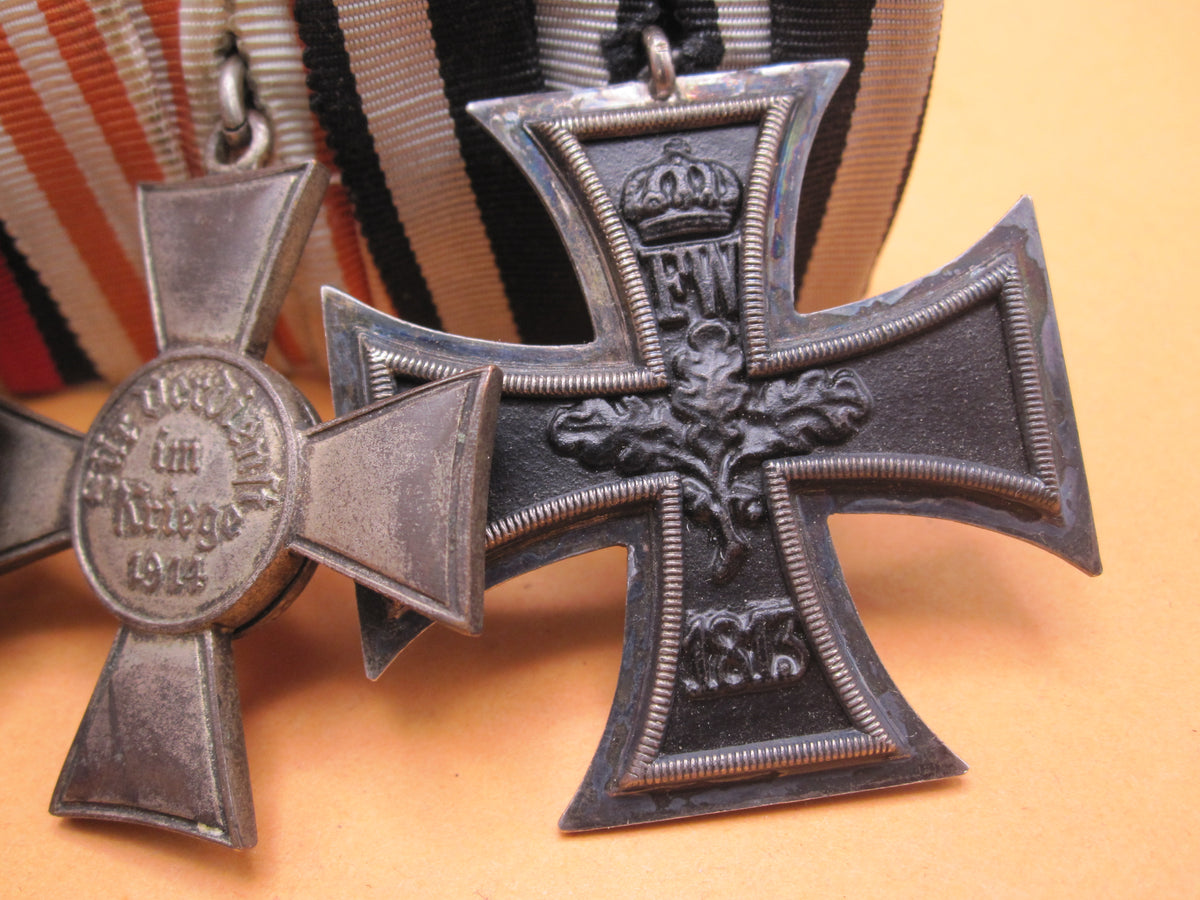 3er  Ordensspange Eisernes Kreuz 2.Klasse 1914 &amp; Bremer Hanseatenkreuz