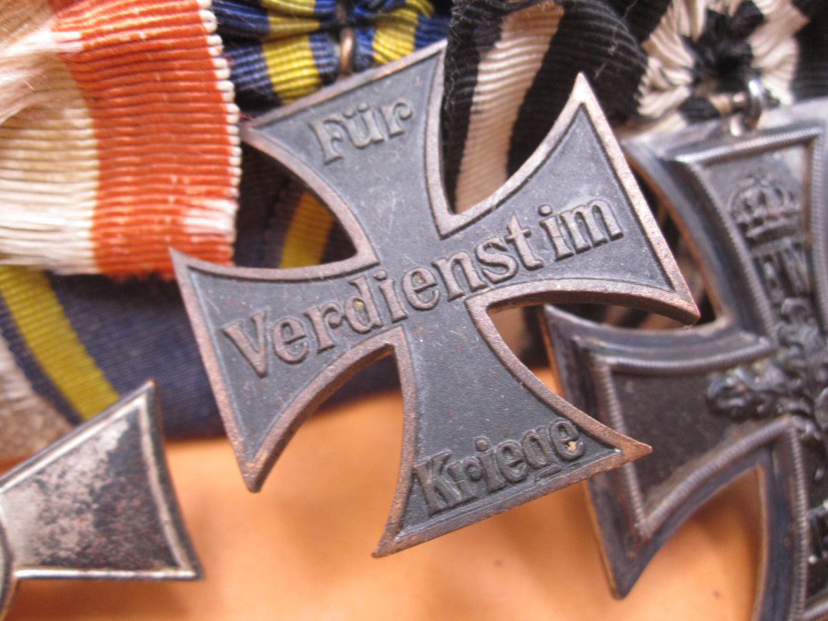 3er  Ordensspange Eisernes Kreuz 2.Klasse 1914 , Ernst August Kreuz Braunschweig &amp; hamburger Hanseatenkreuz