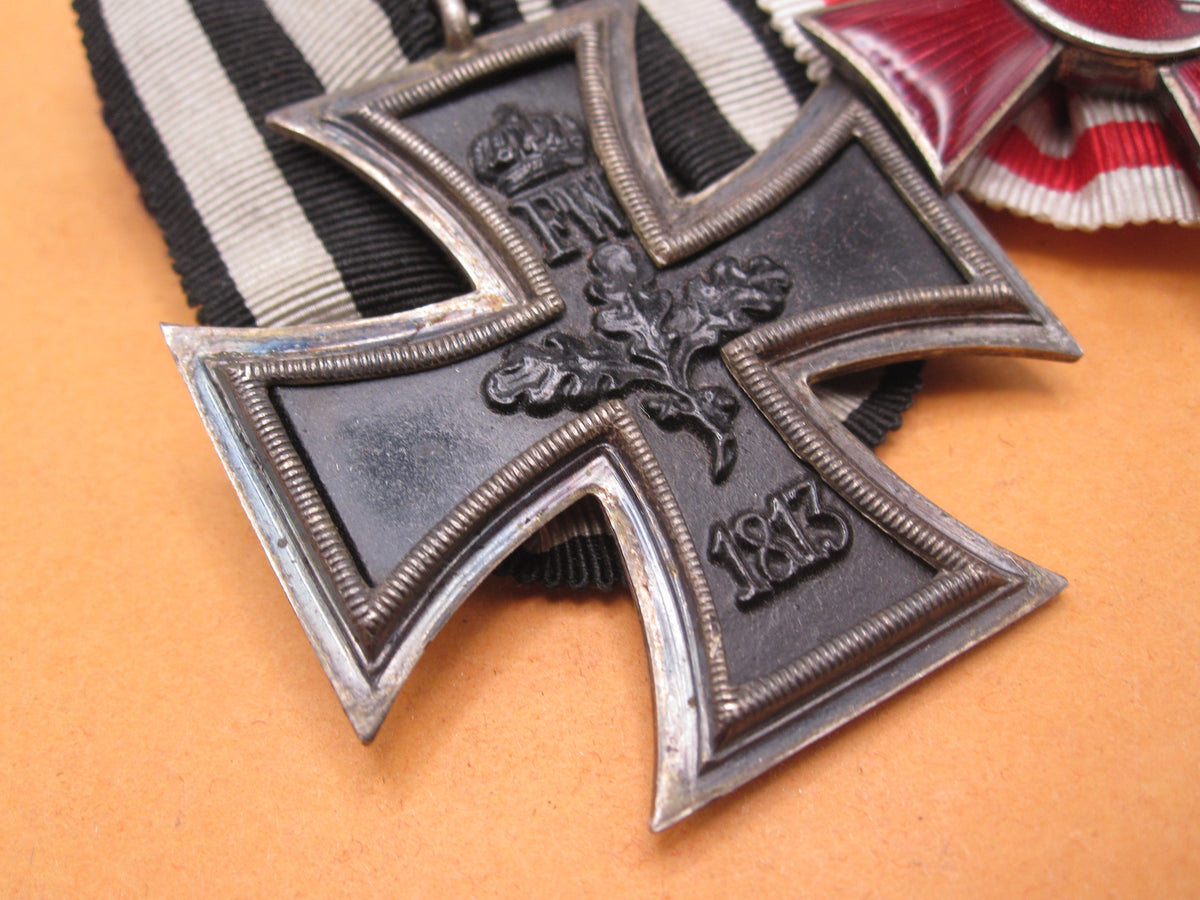 3er  Ordensspange Eisernes Kreuz 2.Klasse 1914 &amp; Bremer Hanseatenkreuz