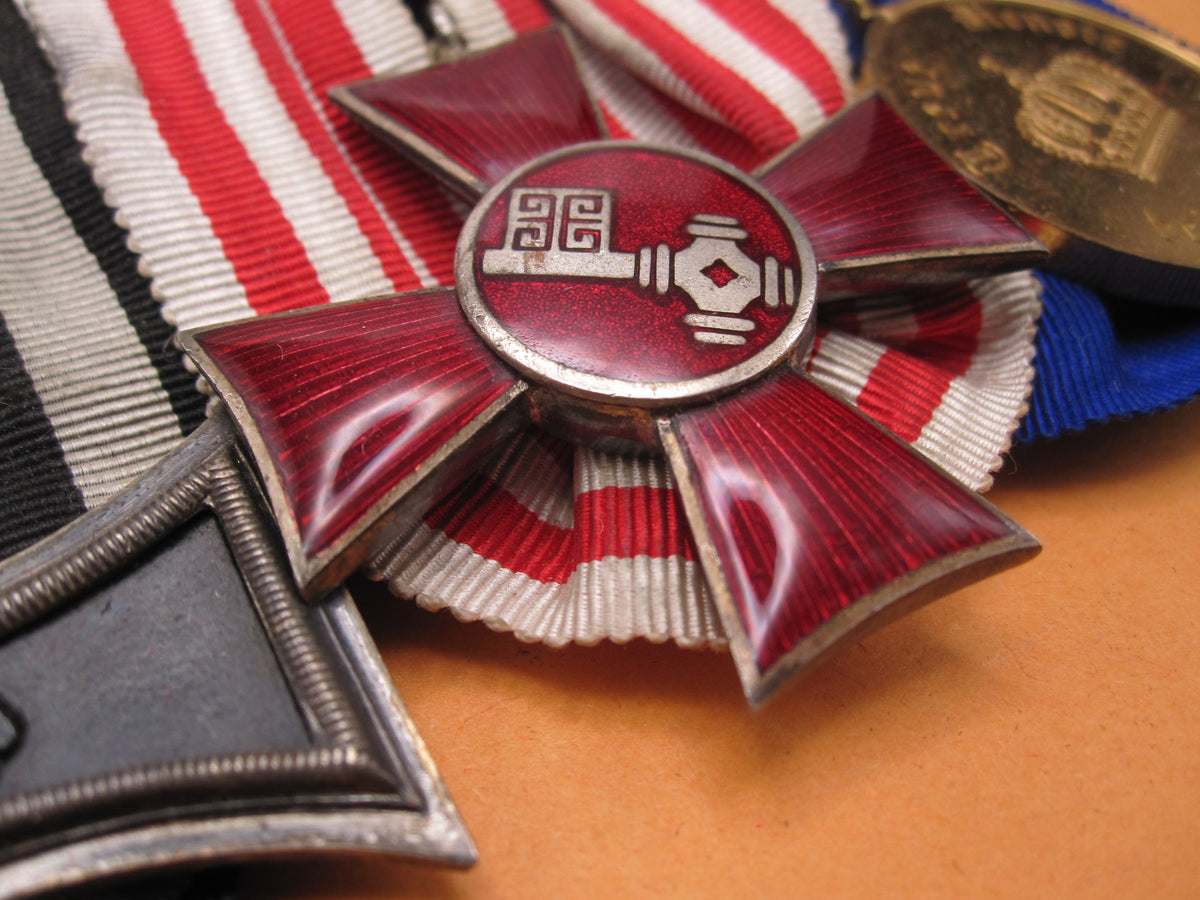 3er  Ordensspange Eisernes Kreuz 2.Klasse 1914 &amp; Bremer Hanseatenkreuz