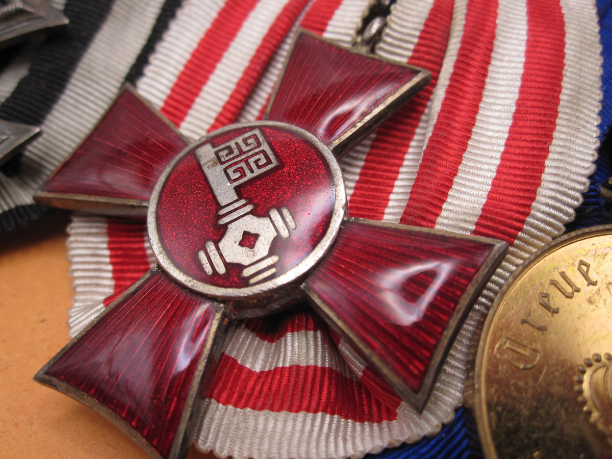 3er  Ordensspange Eisernes Kreuz 2.Klasse 1914 &amp; Bremer Hanseatenkreuz