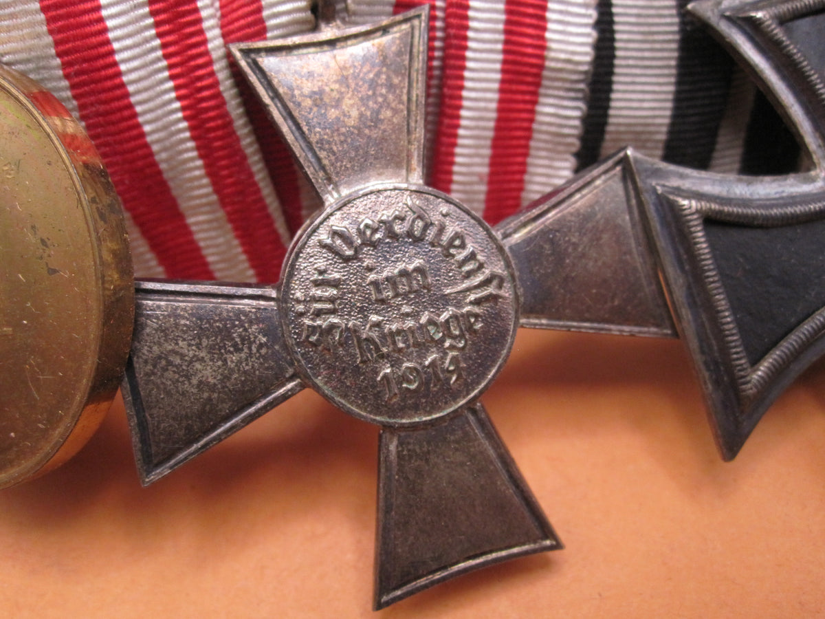 3er  Ordensspange Eisernes Kreuz 2.Klasse 1914 &amp; Bremer Hanseatenkreuz