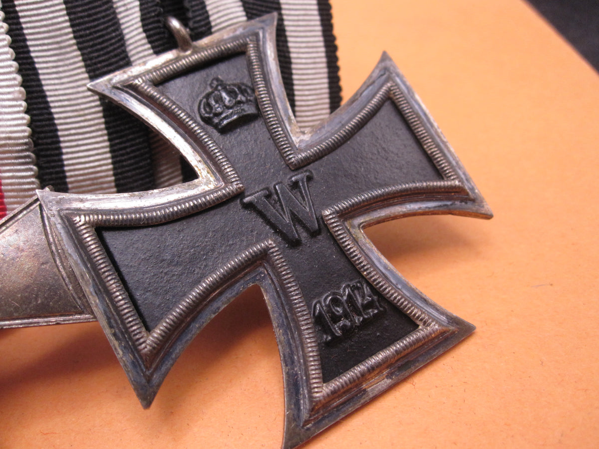 3er  Ordensspange Eisernes Kreuz 2.Klasse 1914 &amp; Bremer Hanseatenkreuz