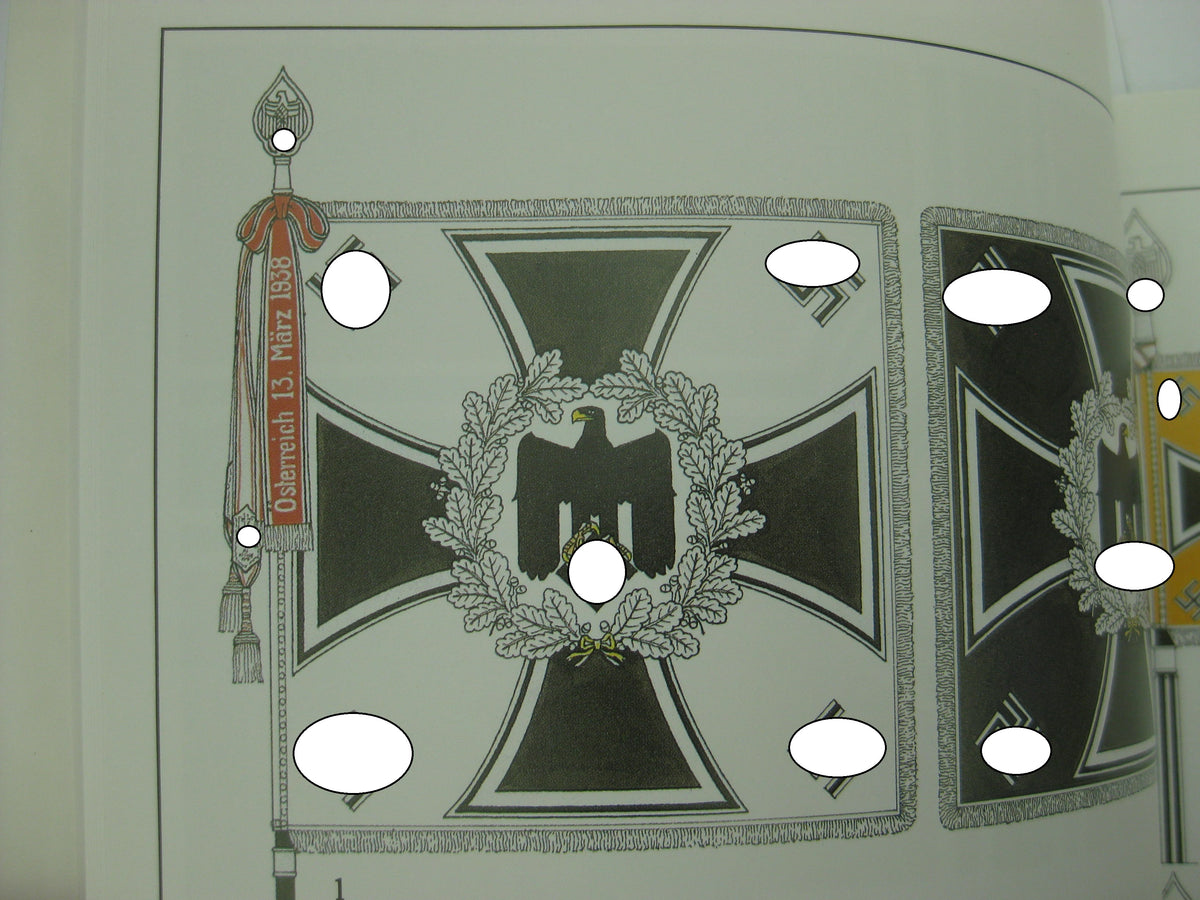 Flaggenkatalog Buch Standarten Fahnen Flaggen 3.Reich RK-Träger H.Heuer