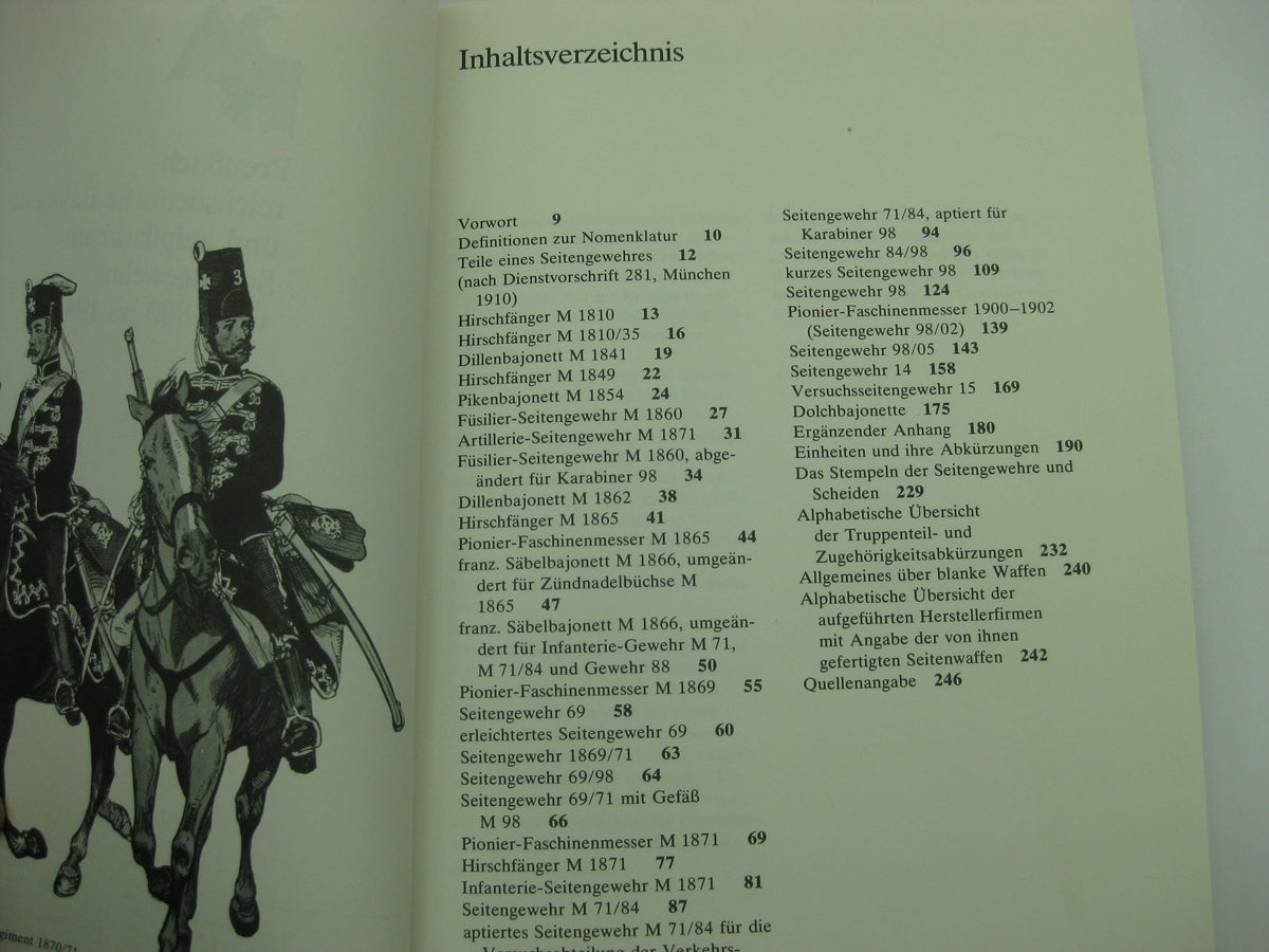 Blankwaffenkatalog Buch Preußisch-deutsche Seitengewehre 1807 - 1945 Band 1  RK-Träger H.Heuer