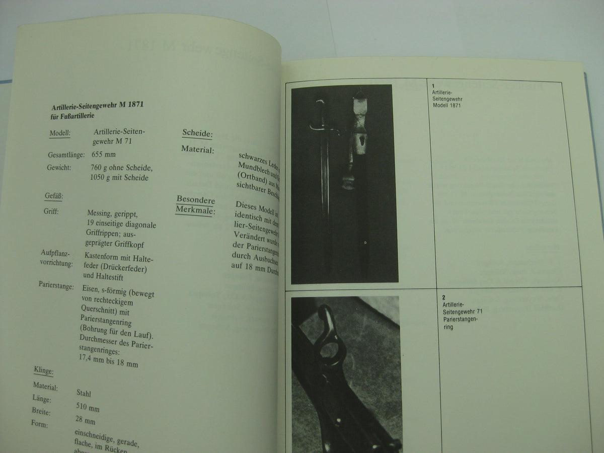 Blankwaffenkatalog Buch Preußisch-deutsche Seitengewehre 1807 - 1945 Band 1  RK-Träger H.Heuer