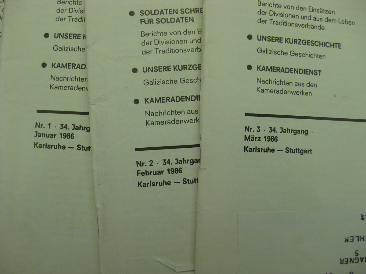 10x Heft Sonderheft Zeitschrift ALTE KAMERADEN von 1986