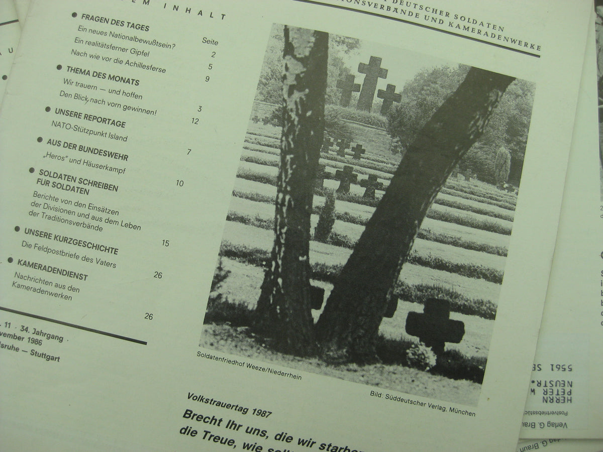 10x Heft Sonderheft Zeitschrift ALTE KAMERADEN von 1986