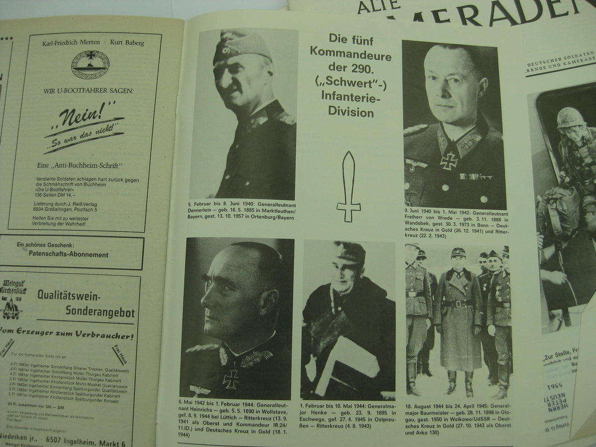 10x Heft Sonderheft Zeitschrift ALTE KAMERADEN von 1986