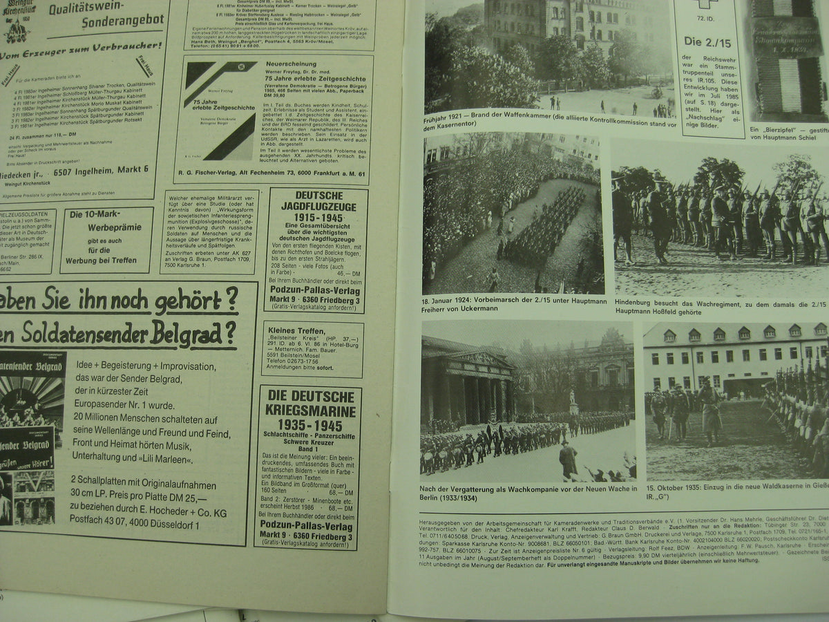 10x Heft Sonderheft Zeitschrift ALTE KAMERADEN von 1986