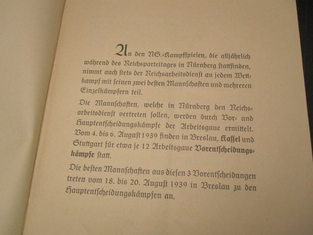 Reichsarbeitsdienst ( RAD ) NS-Kampfspiele 1939 Kassel