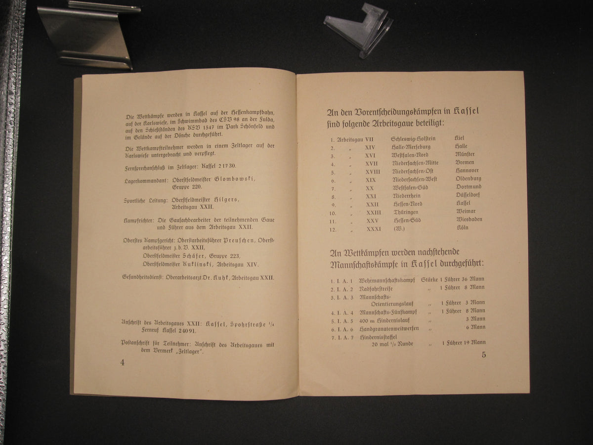 Reichsarbeitsdienst ( RAD ) NS-Kampfspiele 1939 Kassel