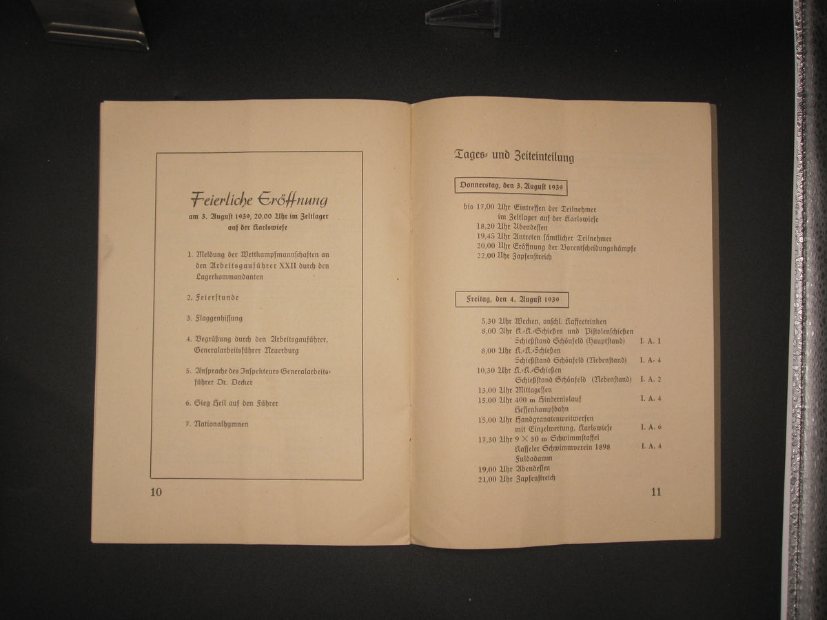 Reichsarbeitsdienst ( RAD ) NS-Kampfspiele 1939 Kassel