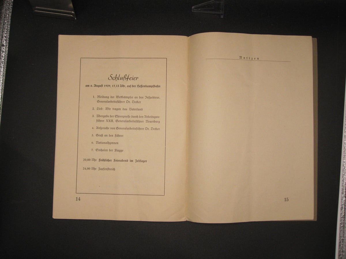 Reichsarbeitsdienst ( RAD ) NS-Kampfspiele 1939 Kassel